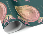 Papel De Presente 7 Copper Fresia Medallion Casou Aniversário<br><div class="desc">Um medalhão amoroso e romântico de coração que diz exatamente o que você quer honrar o casamento deles em papel de embrulho fabulosamente impresso? Então,  talvez minha placa gráfica original com sua linda foto seja a única coisa!</div>