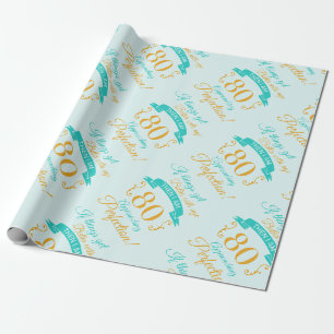 Papel De Presente 80 Aniversário Melhor Com Idade