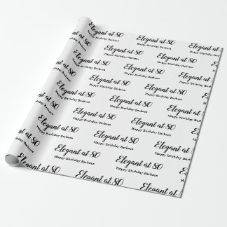 Papel De Presente 80 Birthday Elegant no 80 Personalize