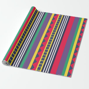 Papel De Presente 80 - Riscas Coloridas Padrão 80