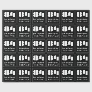 Papel De Presente 84.º aniversário: Art Deco Inspirou "84" & Nome