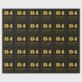 Papel De Presente 84.º aniversário - Art Deco Inspirou a aparência "