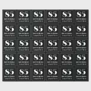 Papel De Presente 85.º aniversário - Art Deco Inspirou "85", Nome