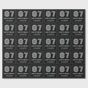 Papel De Presente 87.º aniversário: Art Deco Inspirou "87" com nome