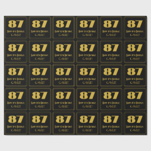 Papel De Presente 87.º aniversário - Art Deco Inspirou a aparência "