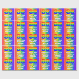 Papel De Presente 88º aniversário: Padrão Divertido e Colorido do Ar