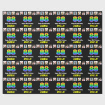 88.º aniversário: Rainbow "88"; Fotos e nome perso