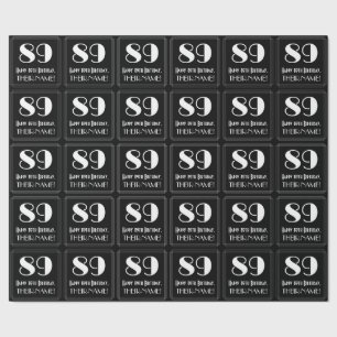 Papel De Presente 89.º aniversário - Art Deco Inspirou "89", Nome