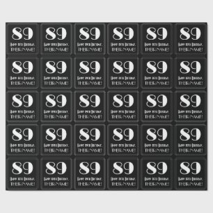 Papel De Presente 89.º aniversário - Art Deco Inspirou o Parecer "