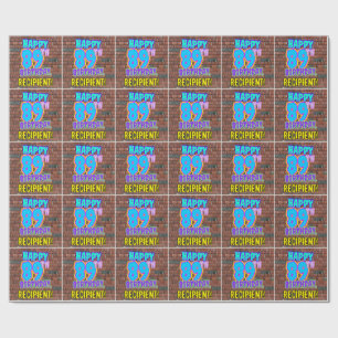 Papel De Presente 89.o Aniversário: Divertido, Grafite Urbano Inspi