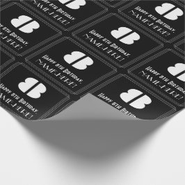 Papel De Presente 8.º aniversário: Art Deco Inspira "8" & Nome