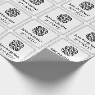 Papel De Presente 8o Aniversário: O art deco inspirou o estilo "8" 