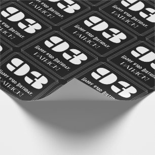 Papel De Presente 93.o aniversário: Art Deco Inspirou a aparência 