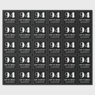 Papel De Presente 94.º aniversário - Art Deco Inspirou o Parecer "