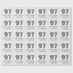 Papel De Presente 97.o aniversário: Art Deco Estilo Inspirado "97" 