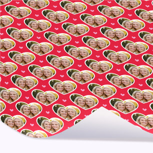 Papel De Presente 9 Foto Padrão Elegante de Amor Coração Vermelho Ro