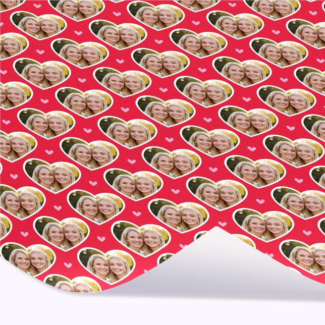 Papel De Presente 9 Photo Cute Love Heart Elegant Red Pink Pattern (Criador carregado)