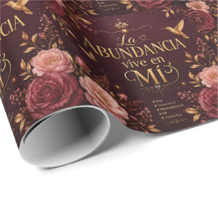 Papel De Presente A Abundância Vive em Mim   Inspiração Cristã