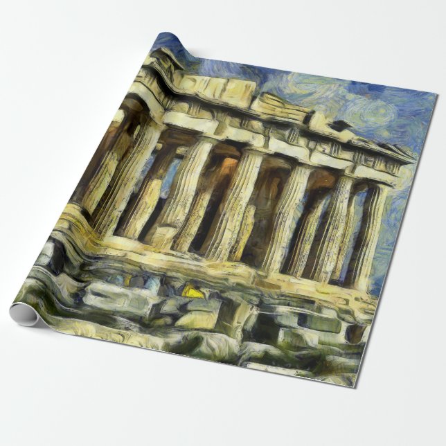 Papel De Presente A acrópole em Atenas (Desenrolado)