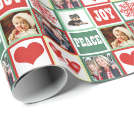 Papel De Presente A alegria do Natal adiciona quatro fotos de