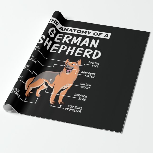 Papel De Presente A Anatomia De Um German shepherd (Desenrolado)
