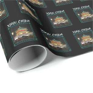 Papel De Presente A antiga torre Xian Bell da China