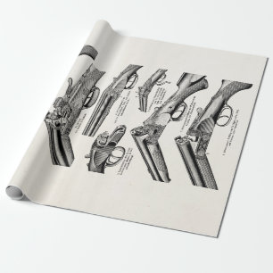 Papel De Presente A antiguidade da espingarda dos 1800s do vintage