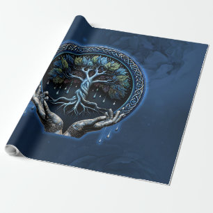 Papel De Presente A Árvore Celta Mística da Vida