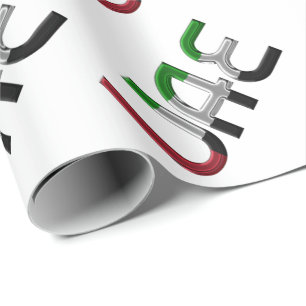 Papel De Presente A bandeira dos UAE United Arab Emirates colore a