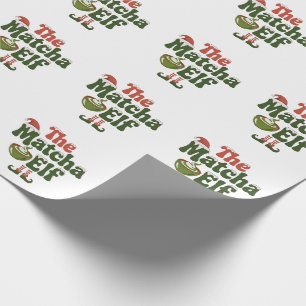 Papel De Presente A Bebida Mágica de Natal do Elfo Matcha