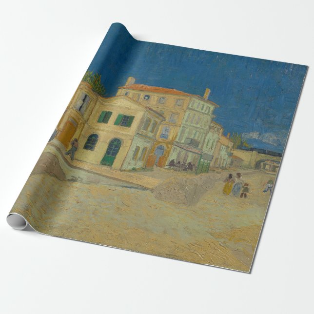 Papel De Presente A Casa Amarela - Vincent van Gogh (Desenrolado)