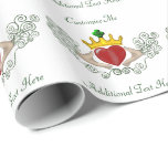Papel De Presente A Chave (Cor do Cheio)<br><div class="desc">O design distinto de Claddagh apresenta duas mãos batendo um coração, e geralmente é superado por uma coroa. Diz-se frequentemente que os elementos deste símbolo correspondem às qualidades do amor (o coração), da amizade (as mãos) e da lealdade (a coroa). Muitas vezes dado em forma de anel, o Cladagh pode...</div>
