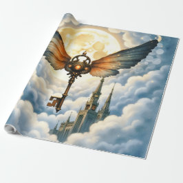 Papel De Presente A Chave da Eternidade – Asas Steampunk