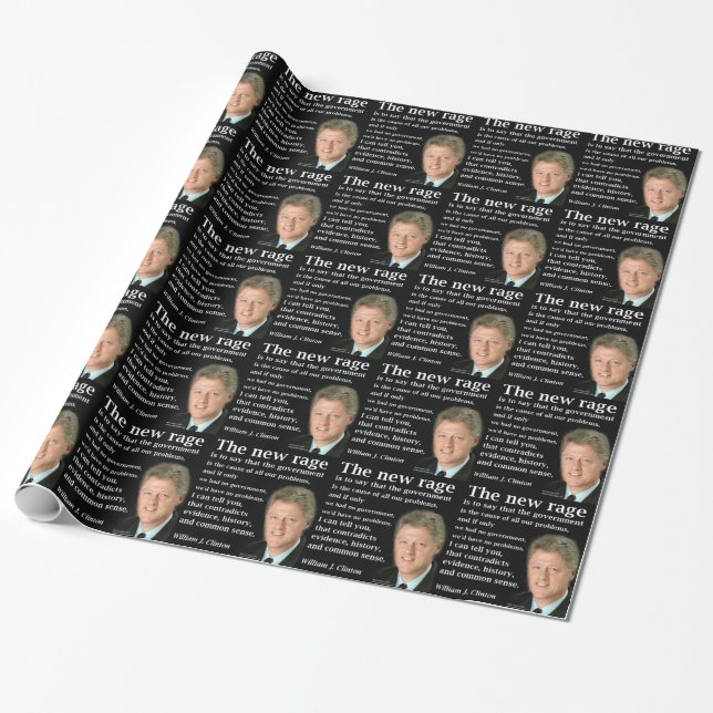 Papel De Presente A citação de Bill Clinton "Sem Governo" (Desenrolado)