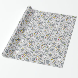 Papel De Presente A cozinha utiliza ferramentas o teste padrão