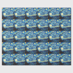 Papel De Presente A famosa pintura de Van Gogh, Noite Estrelada