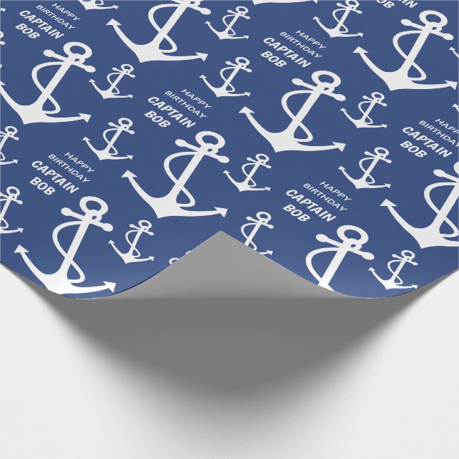 Papel De Presente A festa de aniversário náutica Captains o teste (Ponta)