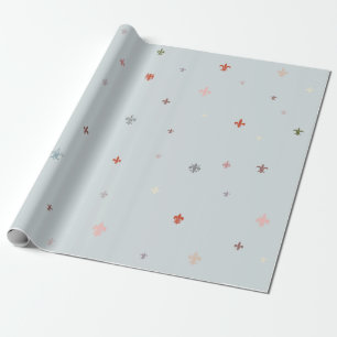 Papel De Presente A flor de lis - cores Pastel do vintage