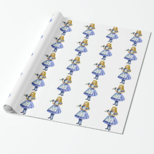 Papel De Presente A garrafa disse bebe-me de Alice no país das