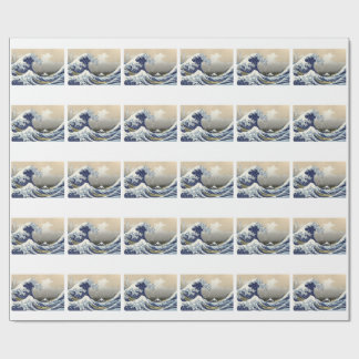 Papel De Presente A Grande Onda de Kanagawa de Hokusai (1760-1849)