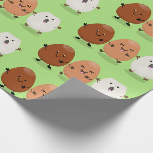 Papel De Presente A ilustração engraçada de desenhos animados nos