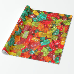 Papel De Presente A jóia colorida tonificou doces gomosos frutados