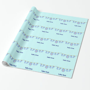 Papel De Presente A lavanderia do bebê é um menino! Personalizável