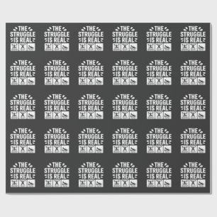 Papel De Presente A luta é um trabalho divertido em T-Rex Gym