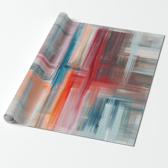 Papel De Presente A mão desenhou uma pintura de arte. Óleo na canvas (Desenrolado)