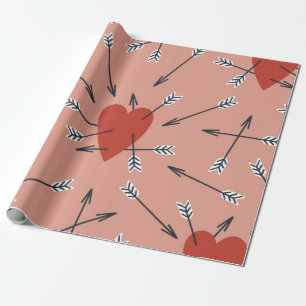 Papel De Presente A mão fez um padrão perfeito com ilustrações p