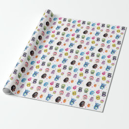 Papel De Presente A nossa Festa de aniversário de Monstro Pequeno