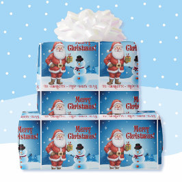 Papel De Presente A partir de Papais noeis, adicione o nome da crian