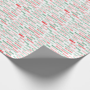Papel De Presente A paz coexiste Feliz Natal feliz muitas línguas