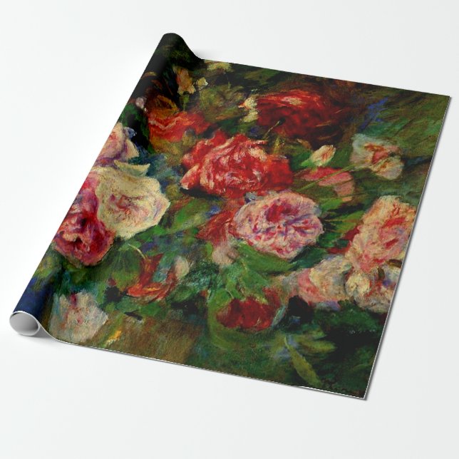 Papel De Presente A pintura de Pierre Renoir, Rosas, (Desenrolado)